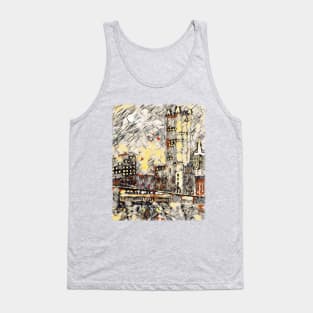 Pittsburgh Skyline / PPG / Smithfield Street Bridge original artwork by Tim Crowley Tank Top